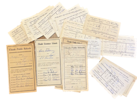 Report Cards Lot of 38 Claude Texas Public Schools 1920s 1930s Ephemera TX - £20.42 GBP