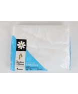 Deadstock Vtg 70s Penneys Strong Muslin Double Bed Fitted Sheet White 54... - $29.65