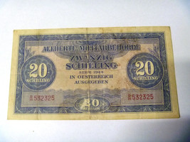 Austria 20 Schilling 1944 banknote AM - £5.52 GBP