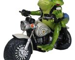 All American Biker Frogs Couple Taking Selfie On Chopper Motorcycle Figu... - $54.99