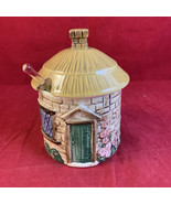 Sylvac 4812 Thatch Roof Cottage Honey Pot Jam Jar Handpainted England Vi... - $47.64 CAD