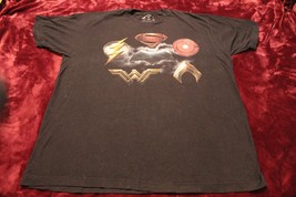 Justice League Black Adult XL 46/48 T-shirt DC Characters Short Sleeve - £10.47 GBP