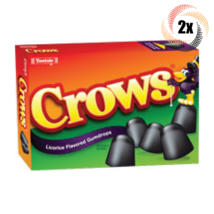 2x Packs Tootsie Crows Licorice Flavored Black Gumdrops Theator Box | 6.5oz - £9.21 GBP