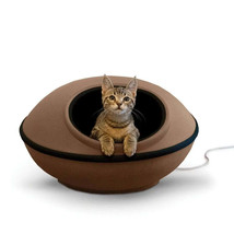 K&amp;H Pet Products Thermo-Mod Dream Pod Heated Pet Bed Tan/Black 22 Inches Heated  - £133.83 GBP