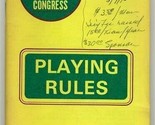 American Bowling Congress Playing Rules Booklet 1974-75 Season - £10.90 GBP