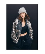 New Free People Hit The Slopes Sequin Jacket Size X-Small $298 Graphite  - $166.17 CAD