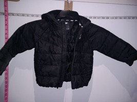 Nike Puffer Jacket Babies  24 Months Black Full Zip Hooded Swoosh 92 cm ... - £13.60 GBP