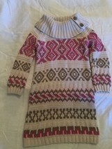 Mothers Day Baby Gap sweater dress Size 3T turtle neck multicolored long... - £9.43 GBP