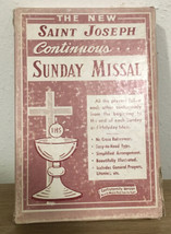 Vtg Saint Joseph Continuous Sunday Missal 720/50 Deluxe Morocco Grain Leather - $98.00