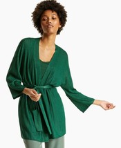 MSRP $80 Alfani Ribbed Belted Cardigan Green Size Small - £19.19 GBP