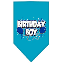 Birthday Boy Screen Print Bandana Turquoise Small - £8.70 GBP