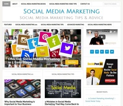 * SOCIAL MEDIA MARKETING * blog website business for sale w/ AUTO UPDATING - £72.41 GBP