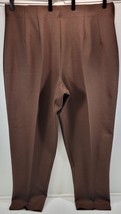I) Women&#39;s Avenue Brown Polyester Dress Pants Side Zip Size 22 - $9.89