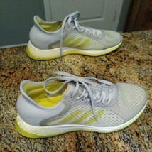 Adidas Women&#39;s  FOCUS BREATHEIN Grey / Shock Yellow Running Shoes Size 9.5 - $38.61