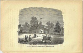 Mount Vernon The Home of Washington Original 1884 Print First Edition 5 x 7 - £19.85 GBP
