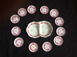 Antique porcelain Petit Four Set . 13 pieces . Marked with number - $166.27