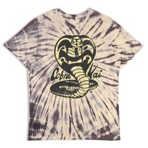 Cobra Kai Men&#39;s Logo Tie Dye Graphic Tee Size M Color Yellow Rose - £17.20 GBP
