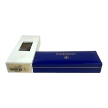 Vintage Waterman Paris Blue Gold Writing EMPTY Box Case White Satin Lining - $23.36