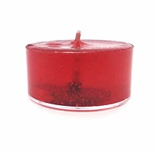 4 Pack Unscented 100% Red Clear Mineral Oil Based Tea Lights Candles for... - £3.79 GBP