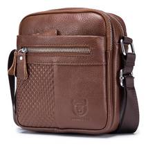 BULLCAPTAIN Men Leather Small Shoulder Bag Fashion Design Messenger Bag - £28.30 GBP