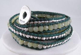 Chan LUU Olive Jade Turquoise Wrap Bracelet NEW - £125.15 GBP