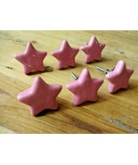 6 Ceramic Knobs STAR Drawer Pull Cupboard Door Knobs Closet Door - $22.48 CAD