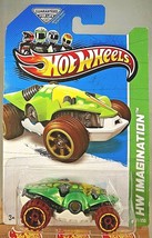 2013 Hot Wheels #67 HW Imagination-Dino Riders SWAMP BUGGY Green Varia Brown Whl - £5.85 GBP