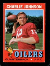 1971 Topps #85 Charley Johnson Vgex Oilers Nicely Centered *XR29760 - £2.31 GBP