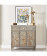 Dauphin Handpainted Grey Entryway Storage Cabinet - $23,448.81 MXN