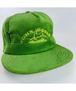 John Deere Snapback Hat Cap Made USA Louisville Corduroy Trucker Farmer VTG - £348.85 GBP