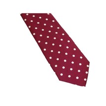 Men's Stacy Adams Tie and Hankie Set Woven Silky Satin #SAT126 Wine Polka Dot image 3