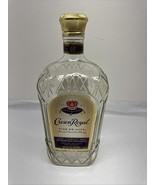 Crown Royal Whisky Fine De Luxe 1.75L EMPTY Glass Bottle Decanter - $15.24 CAD
