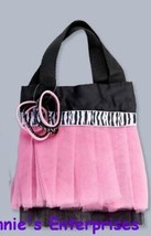 Light Pink Zebra Tutu Hand Bag/Purse with Hair Elastics - £3.98 GBP