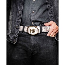 Marco Di Milano Genuine Snake Skin Western Belt Arkansas Natural image 9