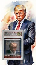 Donald Trump Mugshot Collector&#39;s Trading Card Holographic - Gem Mint 10 Rated - £21.79 GBP