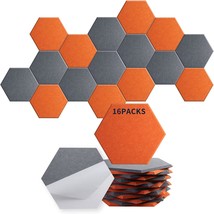 Mollywell 16 Pack Acoustic Panel, Hexagonal Sound Proof Foam Panels 14&quot; ... - £39.95 GBP