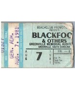 Blackfoot Ticket Stub August 7 1981 Greenville South Carolina - £27.24 GBP