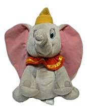 Kohls Cares Disney 12&quot; Dumbo Flying Elephant Gray Plush Circus Collar Yellow Hat - £9.12 GBP