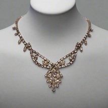 Vintage Weiss Rhinestone Necklace – Elegant Statement Bib Choker - $118.80