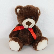 Dan Dee Brown Teddy Bear Plush Red Bow Stuffed Animal Soft Toy Collector... - £9.30 GBP