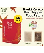 1 Box Itsuki Kenko Red Pepper &amp; Herbal Foot Pads Patch Detoxifying FREE ... - £27.65 GBP