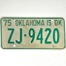 1975 United States Oklahoma Tulsa County Passenger License Plate ZJ-9420 - £14.70 GBP