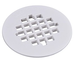 4 1/4&quot; rOund Universal Shower floor drain STRAINER White ABS Plastic OAT... - $27.75