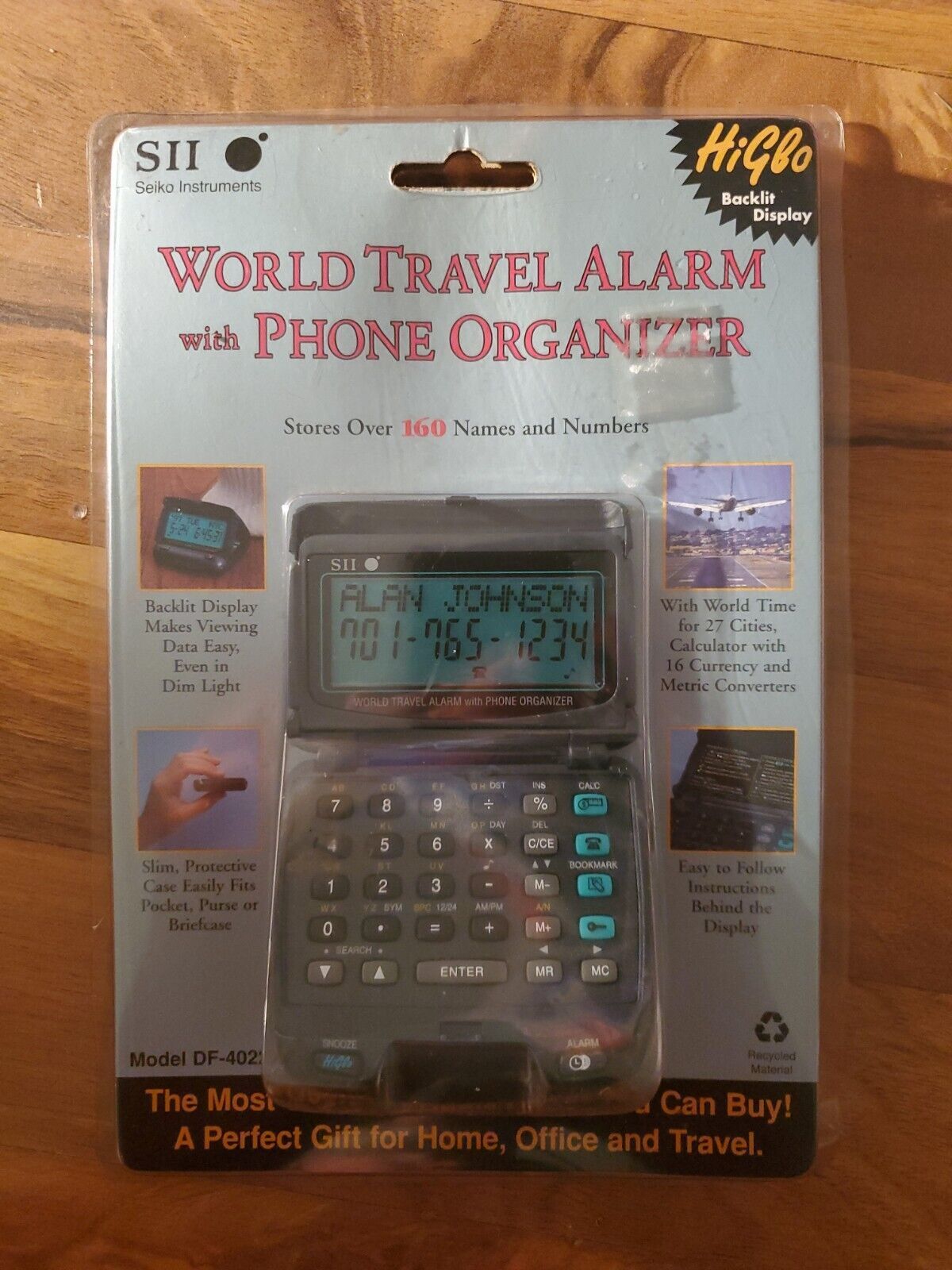 Seiko World Travel Alarm Clock & Phone Organizer DF4022 New Old Stock Untested - $18.69