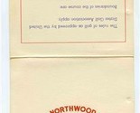 Northwood Club Golf Course Score Card 1960&#39;s - 1970&#39;s Dallas Texas  - £13.96 GBP