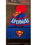 Superman DC Comics Superhero Pom Beanie Winter Hat Knit Ski Hat - $6.08