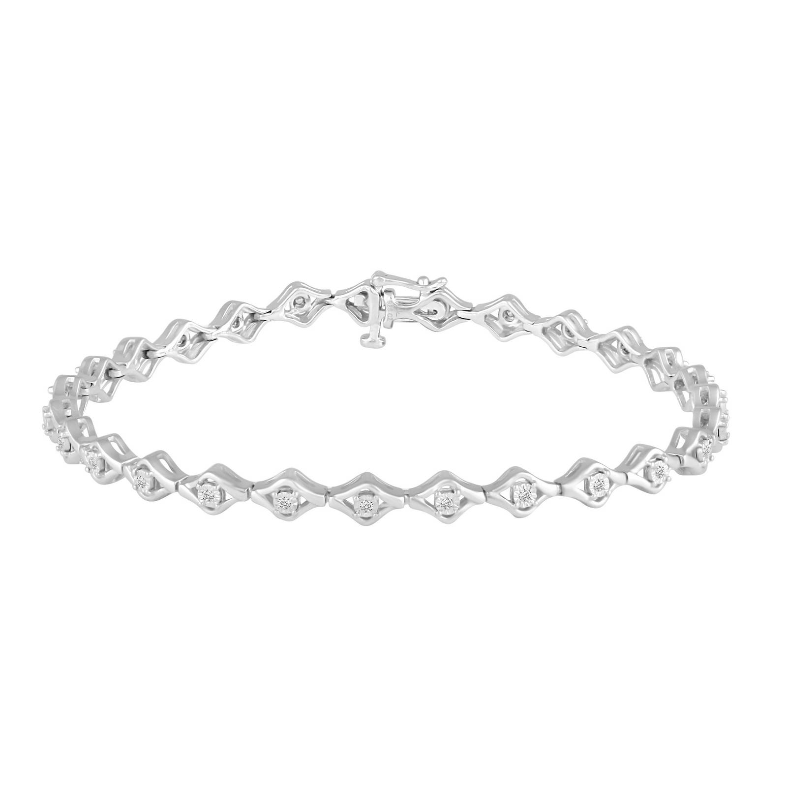 1/5CT TW Diamond Tennis Bracelet in Sterling Silver by Fifth and Fine - £59.31 GBP