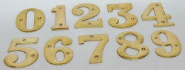 Solid Brass House Door Numbers 2-3/8&quot; Inch (6cm) 0123456789 Offices Hotels Gate  - £1.95 GBP+