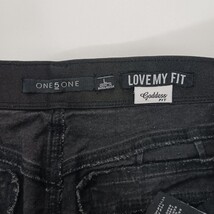 One 5 One Goddess Fit Women's Black Cotton Blend Rear Slit Denim Skirt Size L image 3