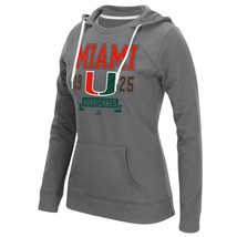 Adidas Donna Miami Hurricanes Banner Scarabocchio Pile Crewdie- Grigio - £27.13 GBP